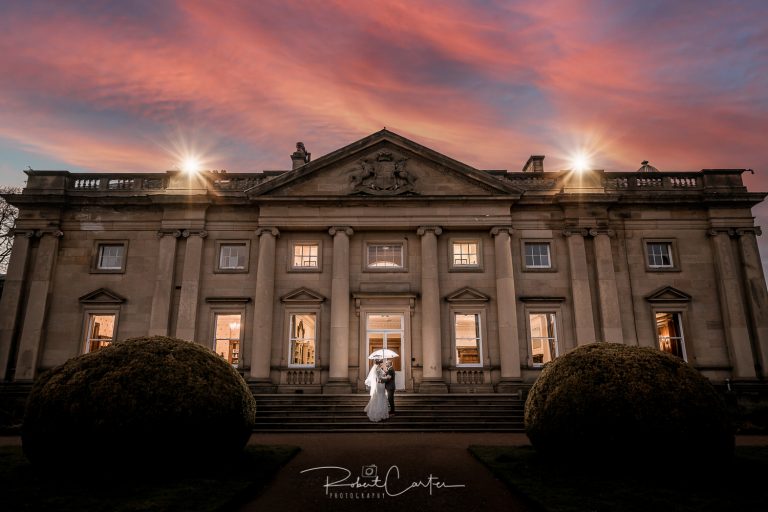 barnsley wedding photographers wortley hall yorkshire twilight epic sky 768x512